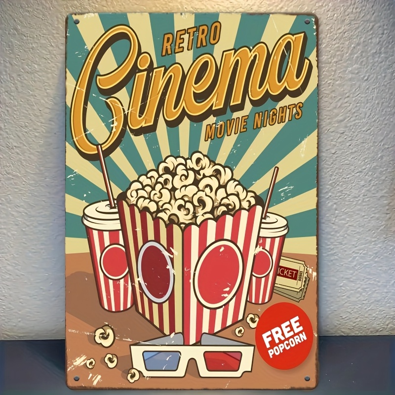 Home Cinema Night - Room Decor , Retro Cinema Movie