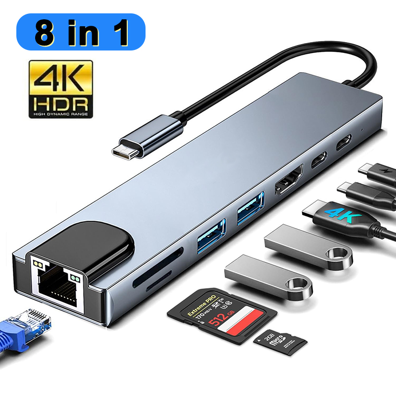 Home Cinema Usb - 8 In 1 USB Type C