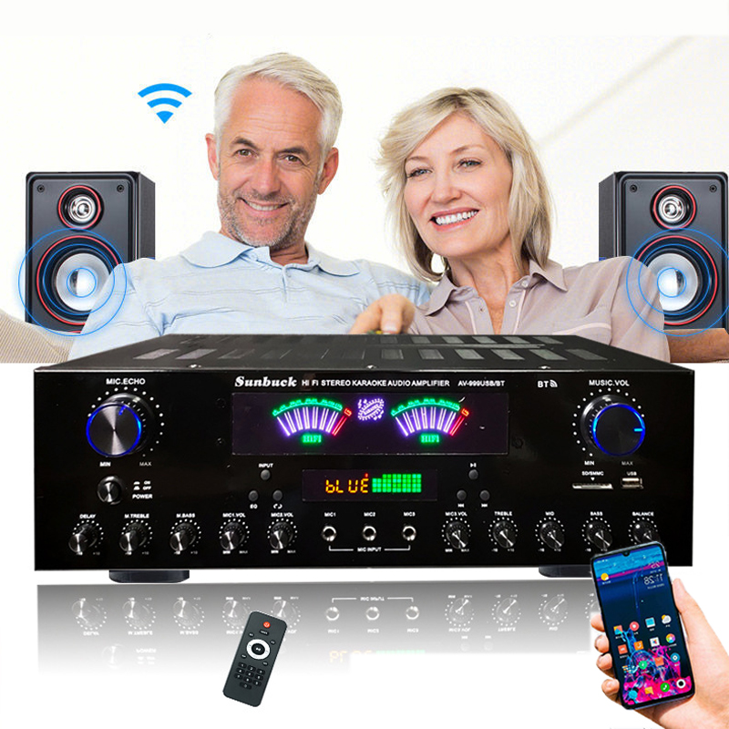Home Cinema Receiver - HiFi Digital Bluetooth Amplifiers Dynamic Screen