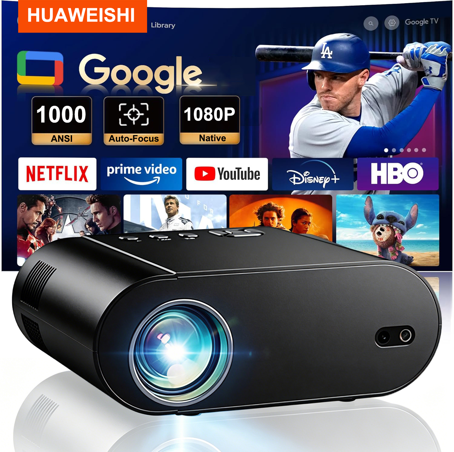 Home Cinema Night - 2025 Huaweishi L007 4K 1000ANSI Native