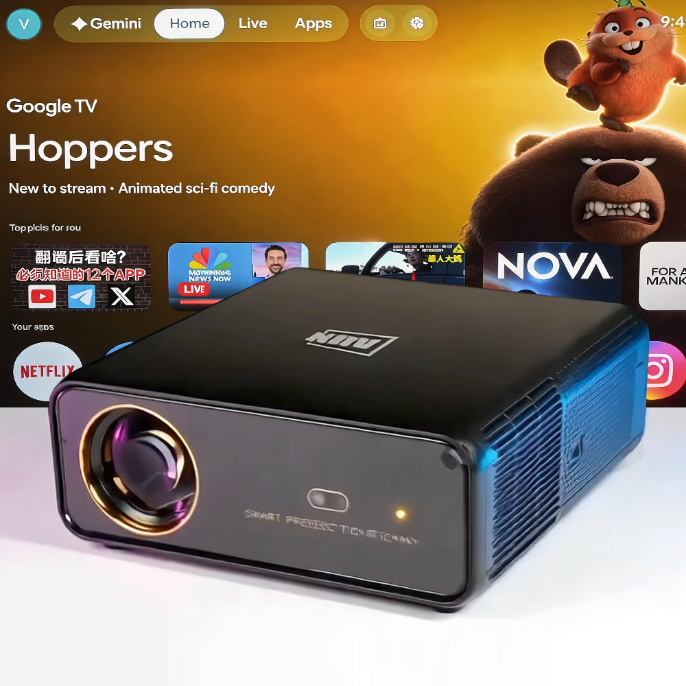 Home Cinema Night - AUN U001 Pro Android Projector 4K