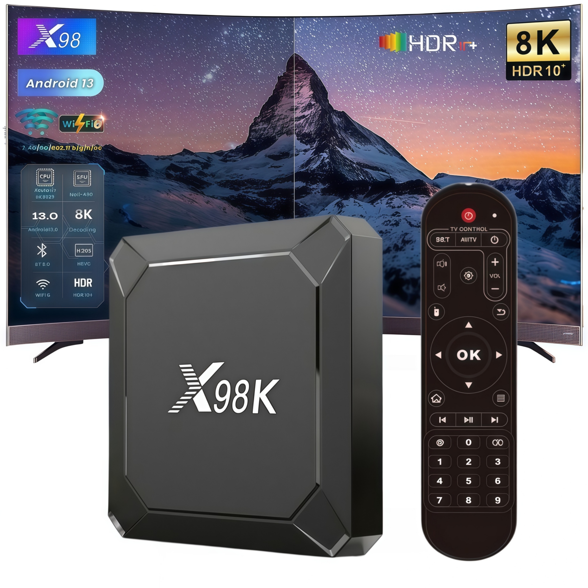 Home Cinema Quad - X98K Android 13 TV Box RK3528