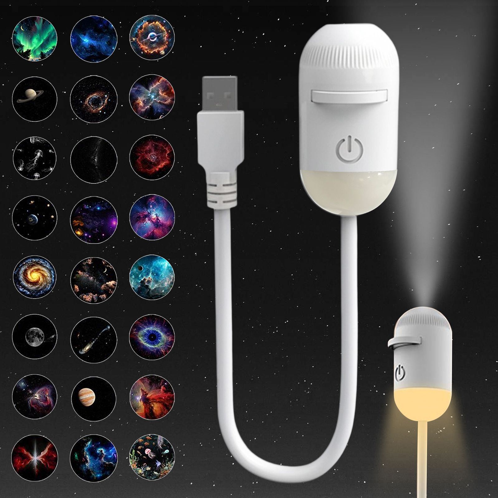 Projector Lamp Replacement - 2-in-1 Galaxy Projector Night Light with