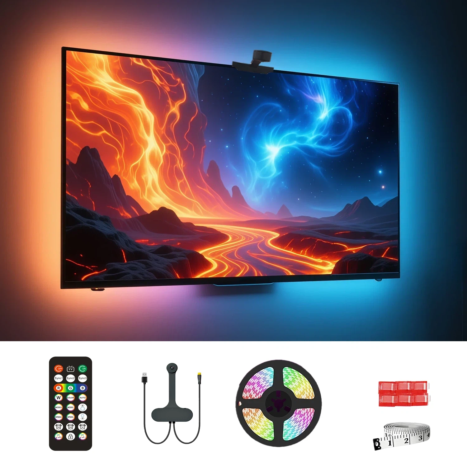 Home Cinema Hall - WACUAAO AI Sync LED TV Backlight