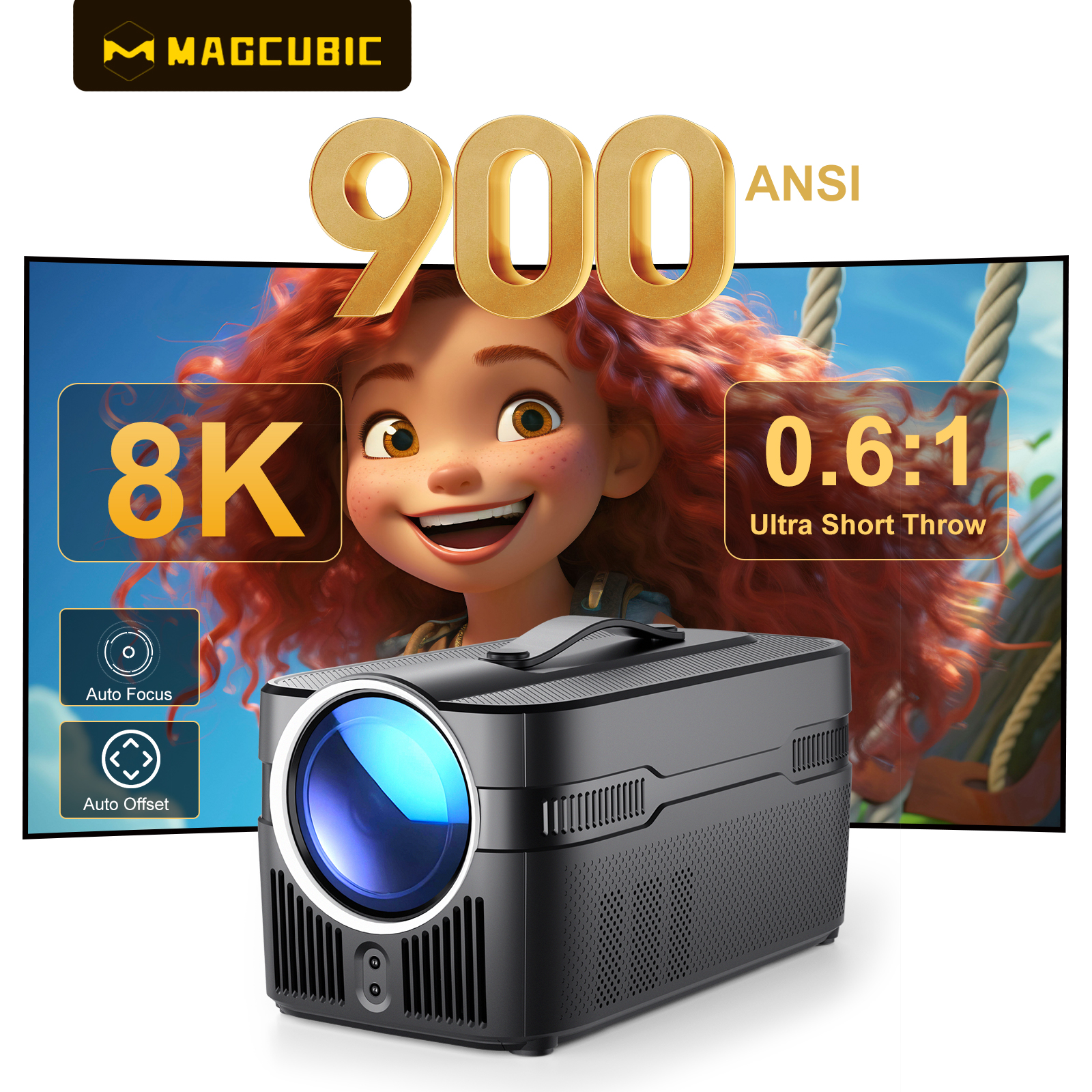 Home Cinema Focal - Magcubic Auto Focus Android 14 HY450C