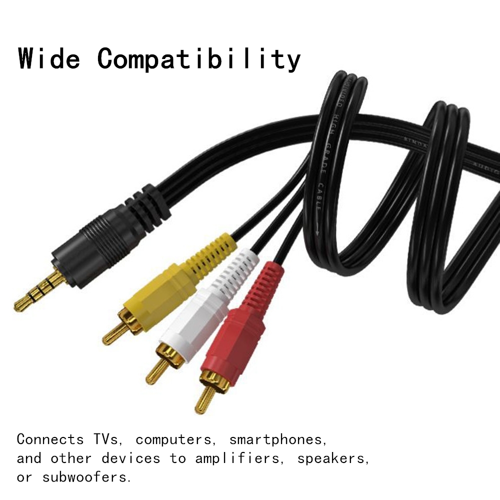 Home Cinema Hall - 3.5mm to 3 RCA Audio Video