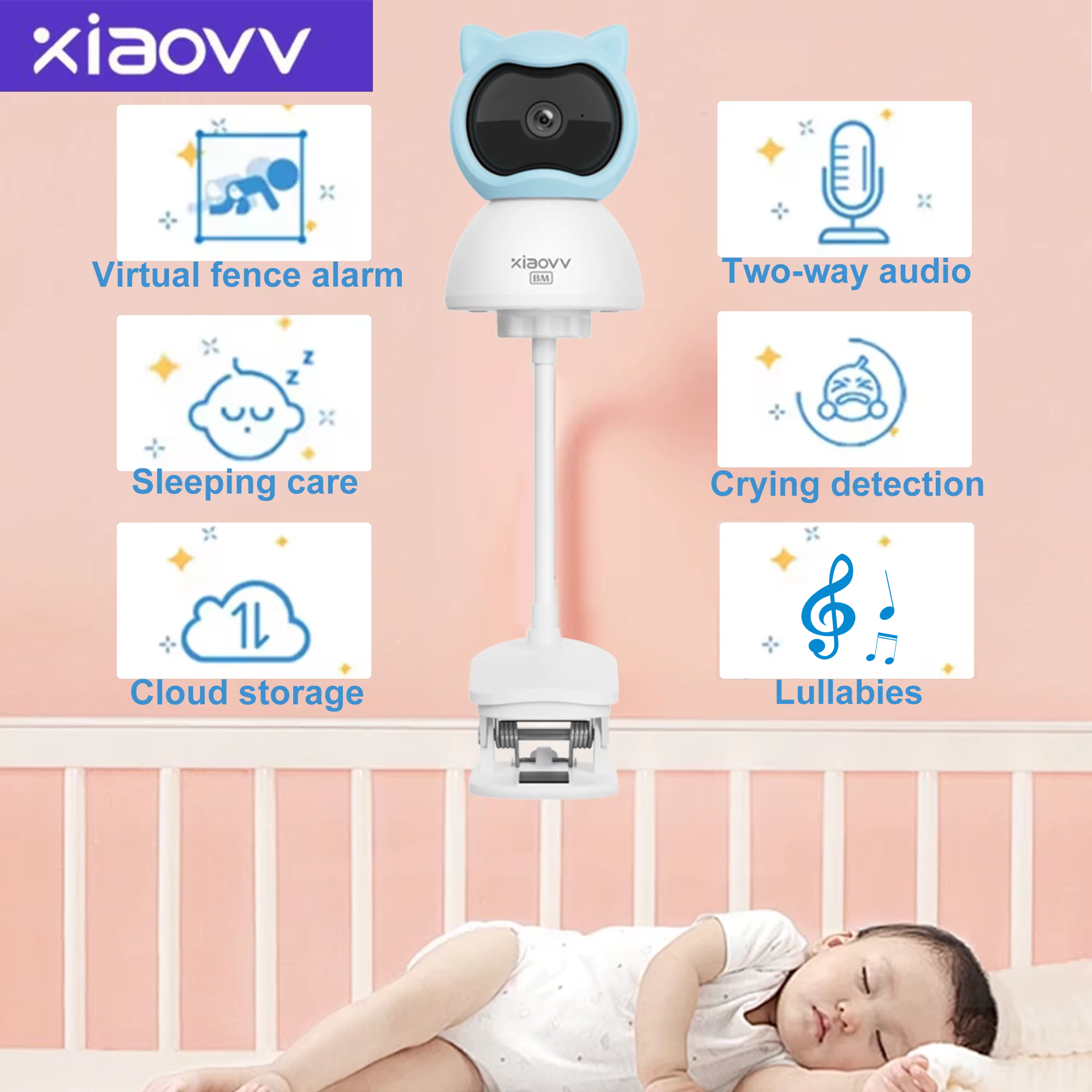 Home Cinema Receiver - 4MP WiFi xiaovv indoor Baby Monitor