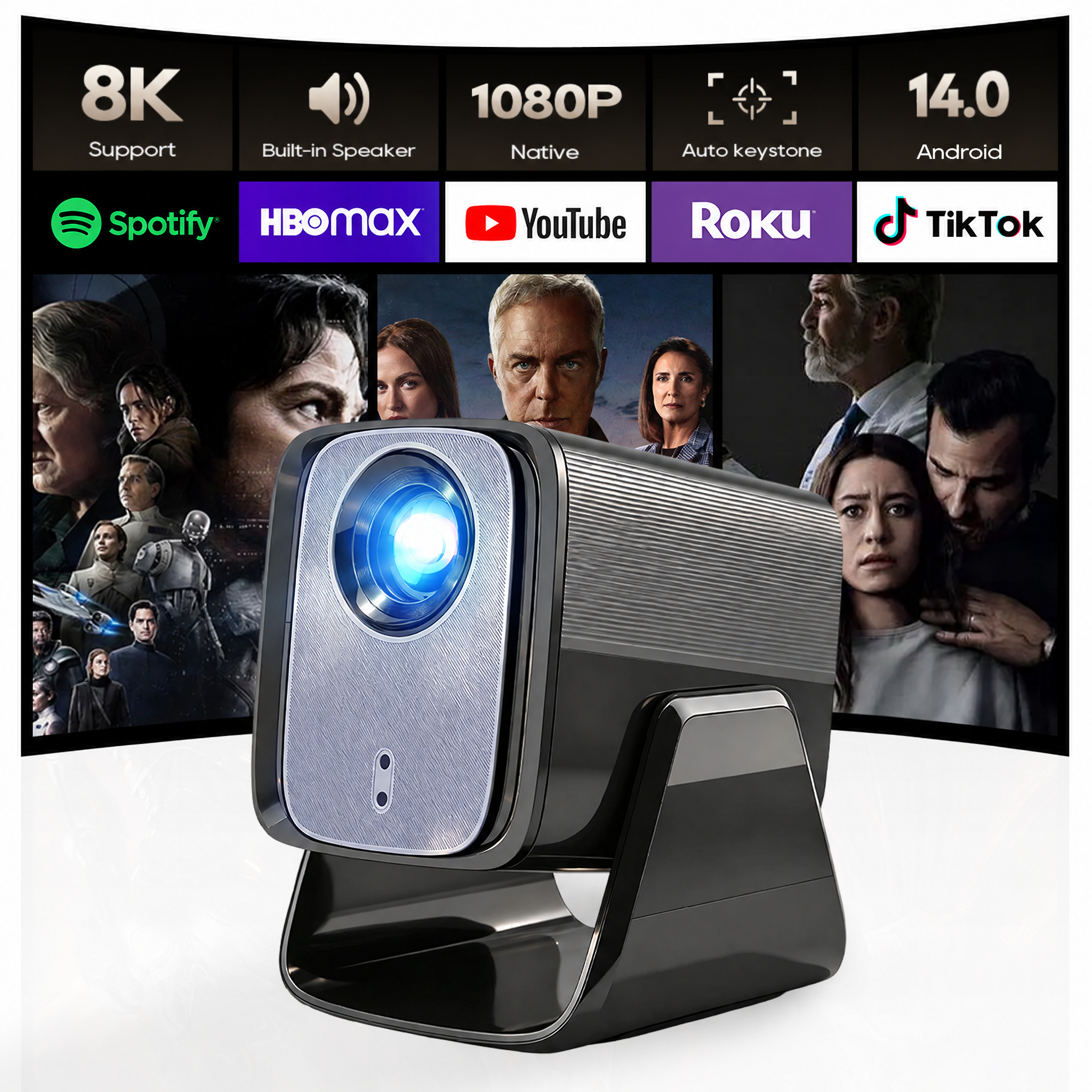 Home Cinema The Drama - LYNCast Smart Projector with WIFI6 and
