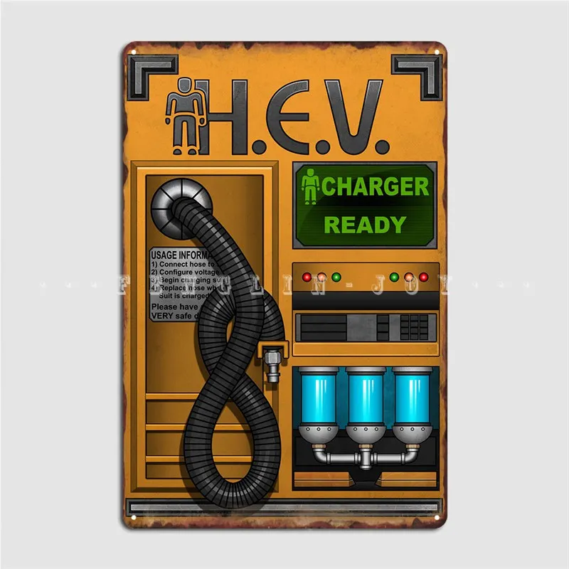 Home Cinema Wall - Half Life Hev Charger Metal Sign