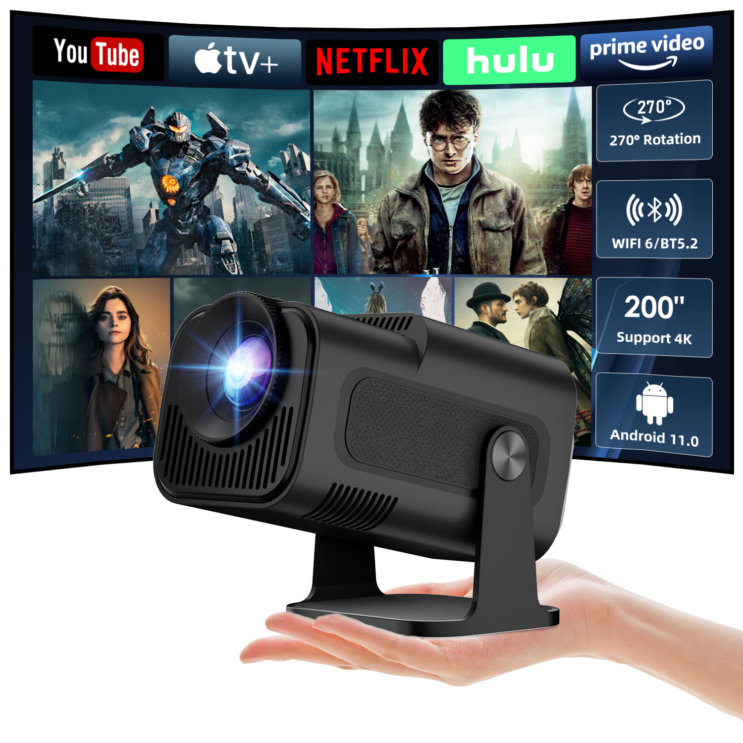 Home Cinema Projector Xiaomi - Salange HY320 Mini Projector 720P Freestyle