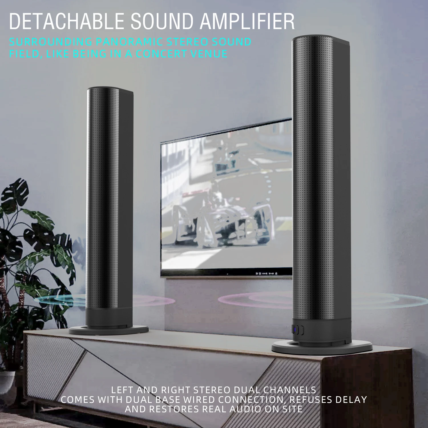 Home Cinema Focal - FM Soundbar TV Bluetooth Speakers HDMI/AUX/BT/OPT