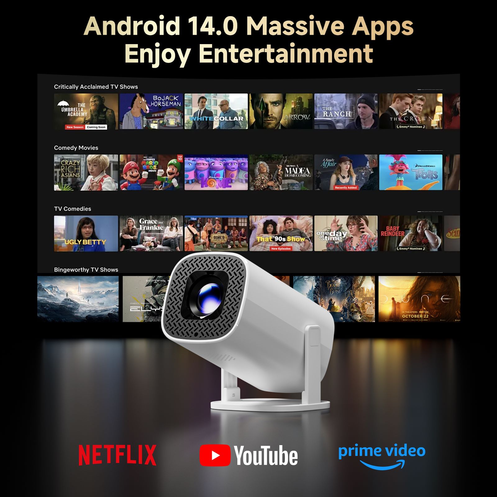 HONGTOP P30PRO Smart Mini Proj - đánh giá và giá Home Cinema Night