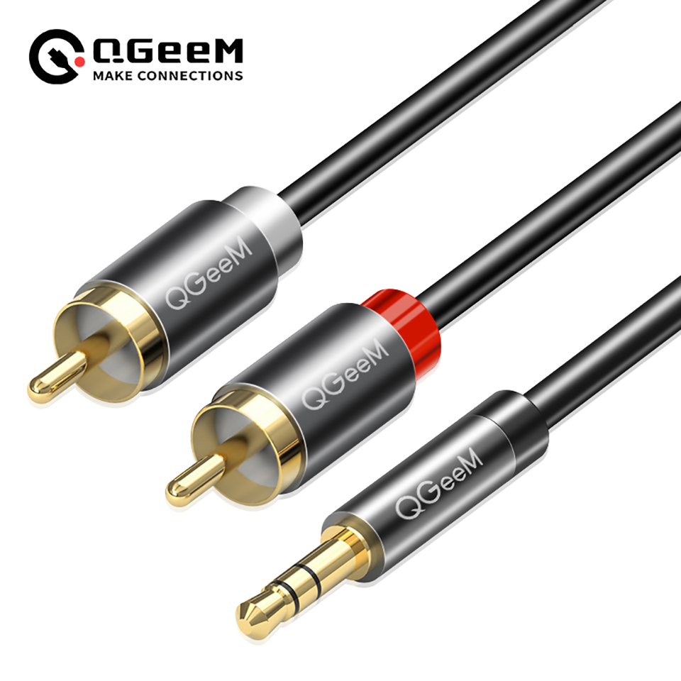QGeeM RCA Cable 2RCA to 3.5 Au - đánh giá và giá Home Cinema Hall