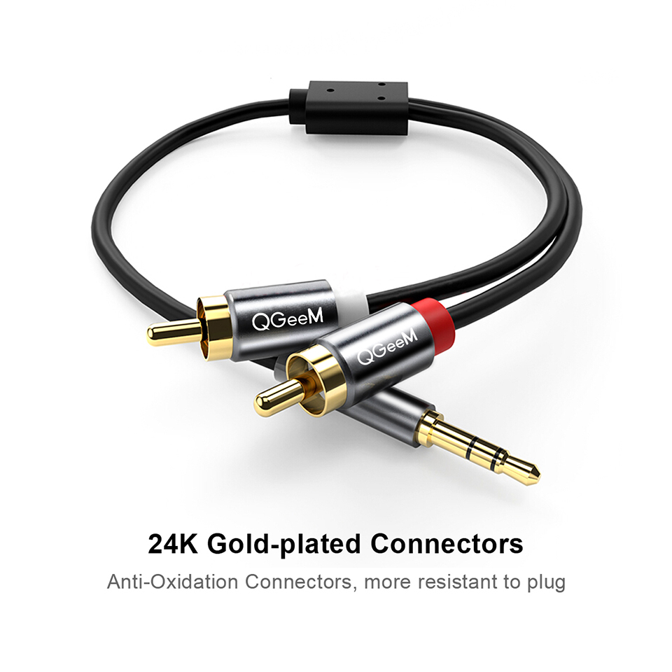 QGeeM RCA Cable 2RCA to 3.5 Au - đánh giá và giá Home Cinema Hall