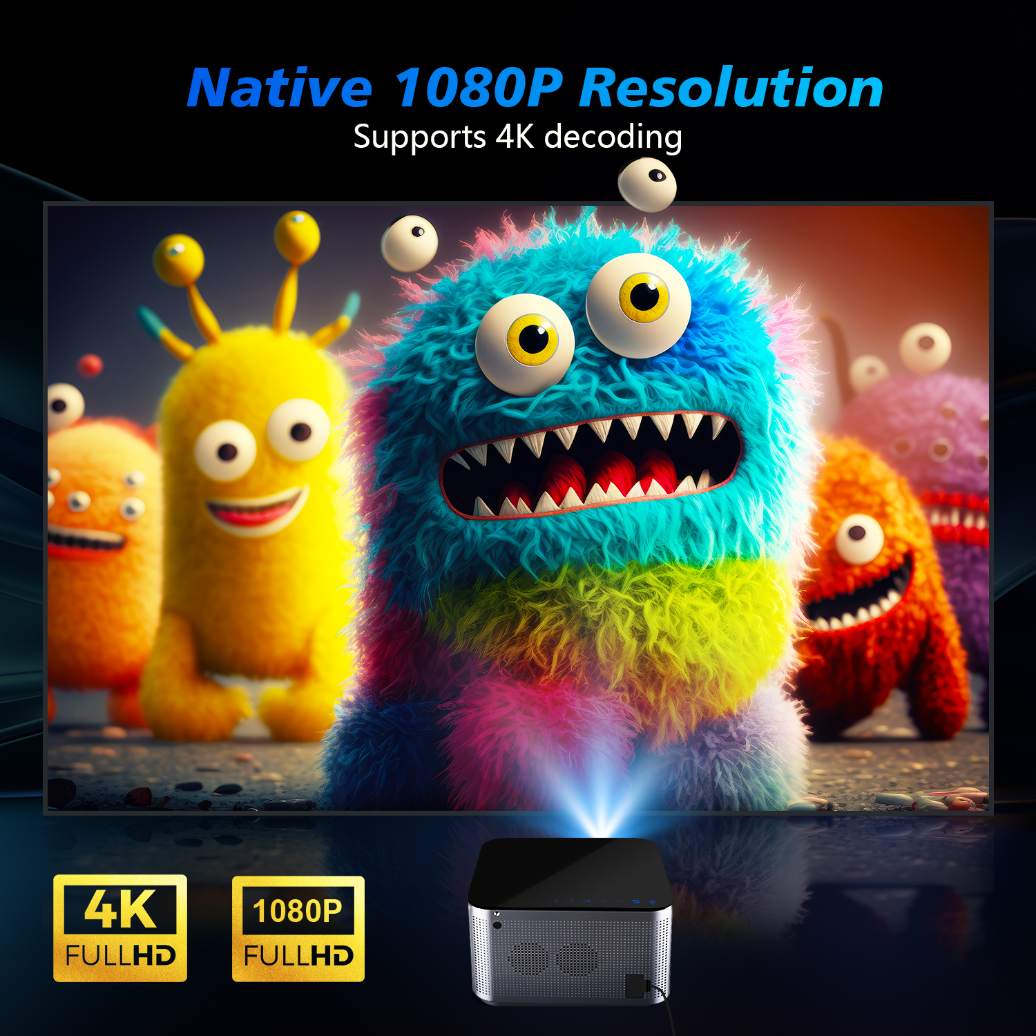 Magcubic HY350 Pro 580ANSI Pro - đánh giá và giá Home Cinema Night