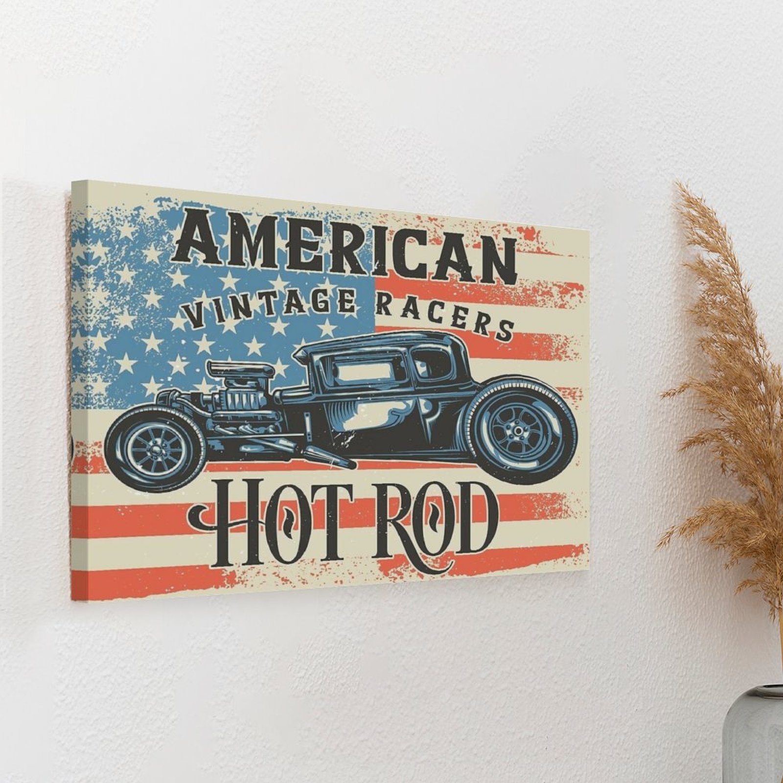 American Hot Rod Canvas Painti - đánh giá và giá Home Cinema Wall