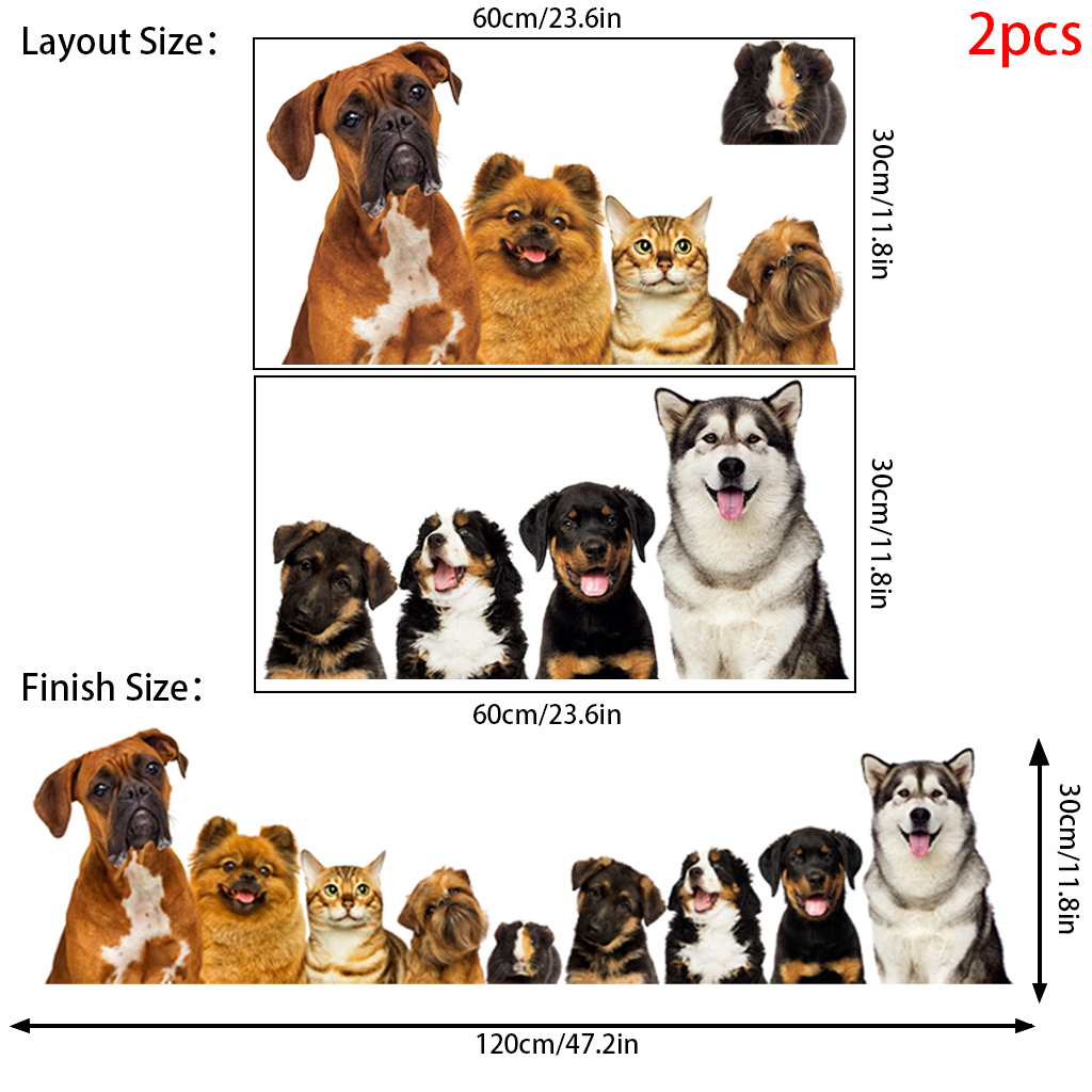 C30# 9 Cute Cats And Dogs Wall - đánh giá và giá Home Cinema Wall