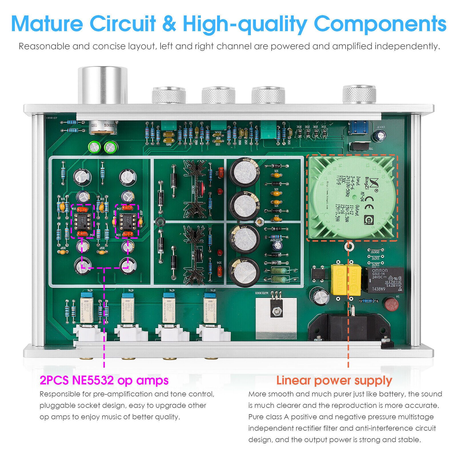 Nobsound HiFi 3-way Class A Di - đánh giá và giá Home Cinema Receiver