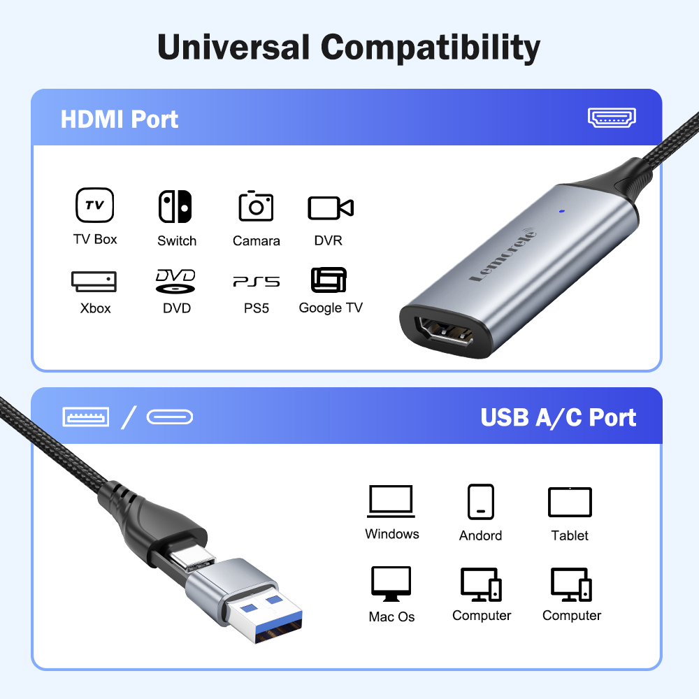 Lemorele USB 2.0 Video Capture - đánh giá và giá Home Cinema Usb