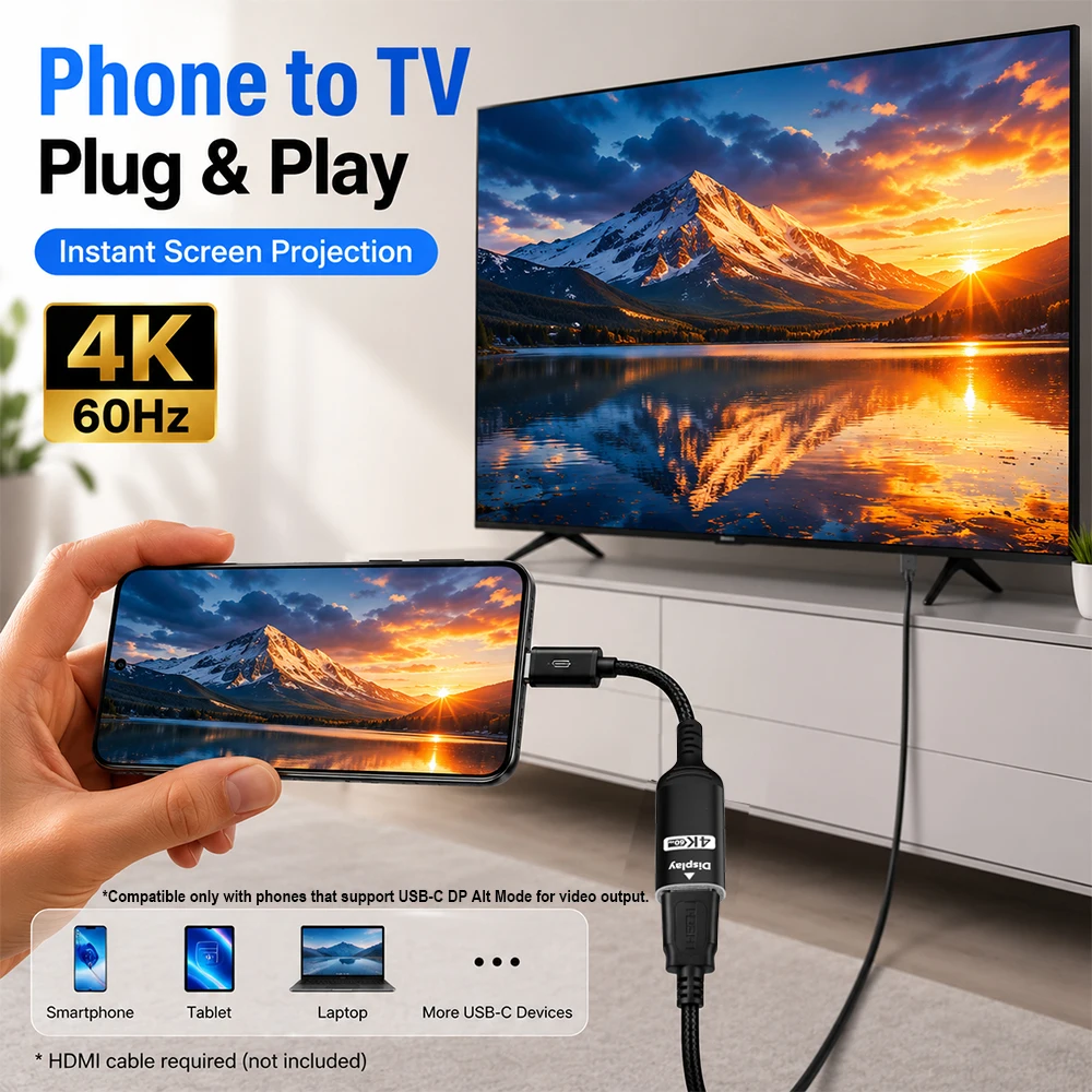 USB C to HDMI Adapter 4K@60Hz  - đánh giá và giá Home Cinema Usb