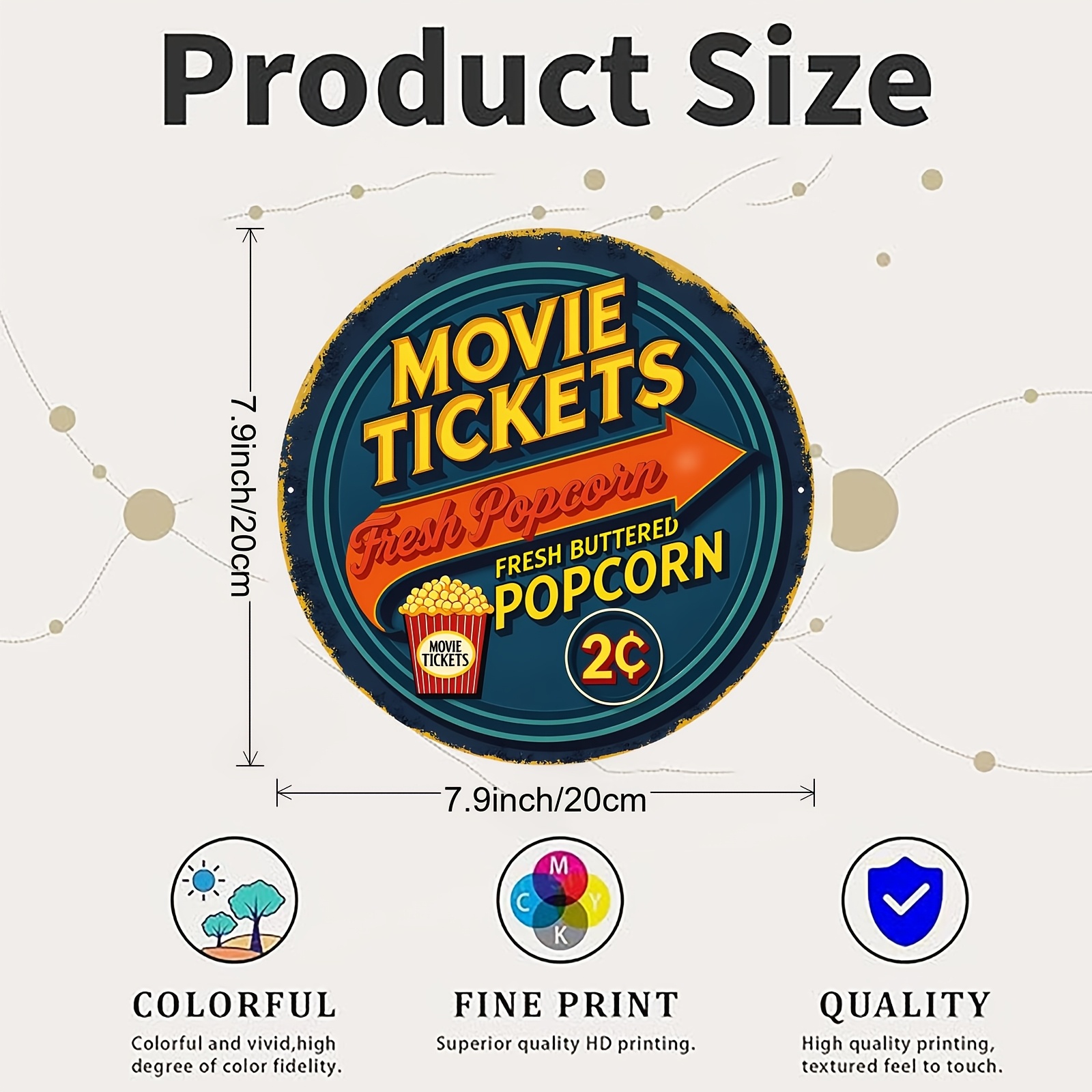 2D Flat 1pc Aluminum Sign, Vin - đánh giá và giá Home Cinema Tickets