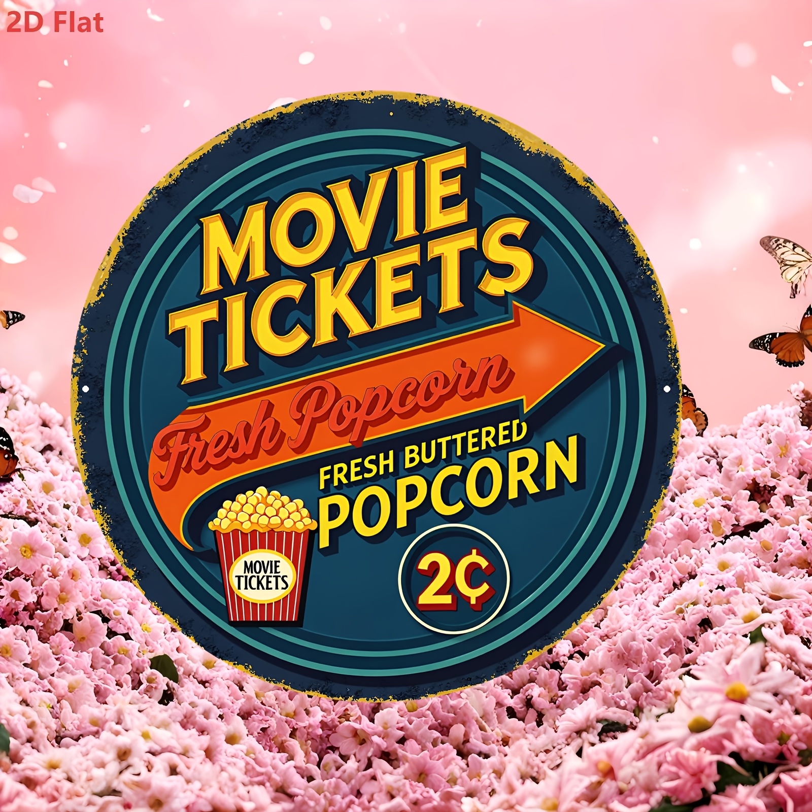 2D Flat 1pc Aluminum Sign, Vin - đánh giá và giá Home Cinema Tickets