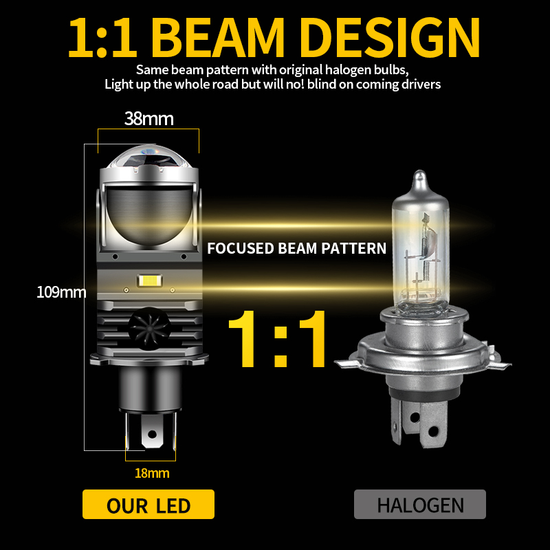 1pc H4 LED Projector Headlight - đánh giá và giá Projector Lamp Replacement