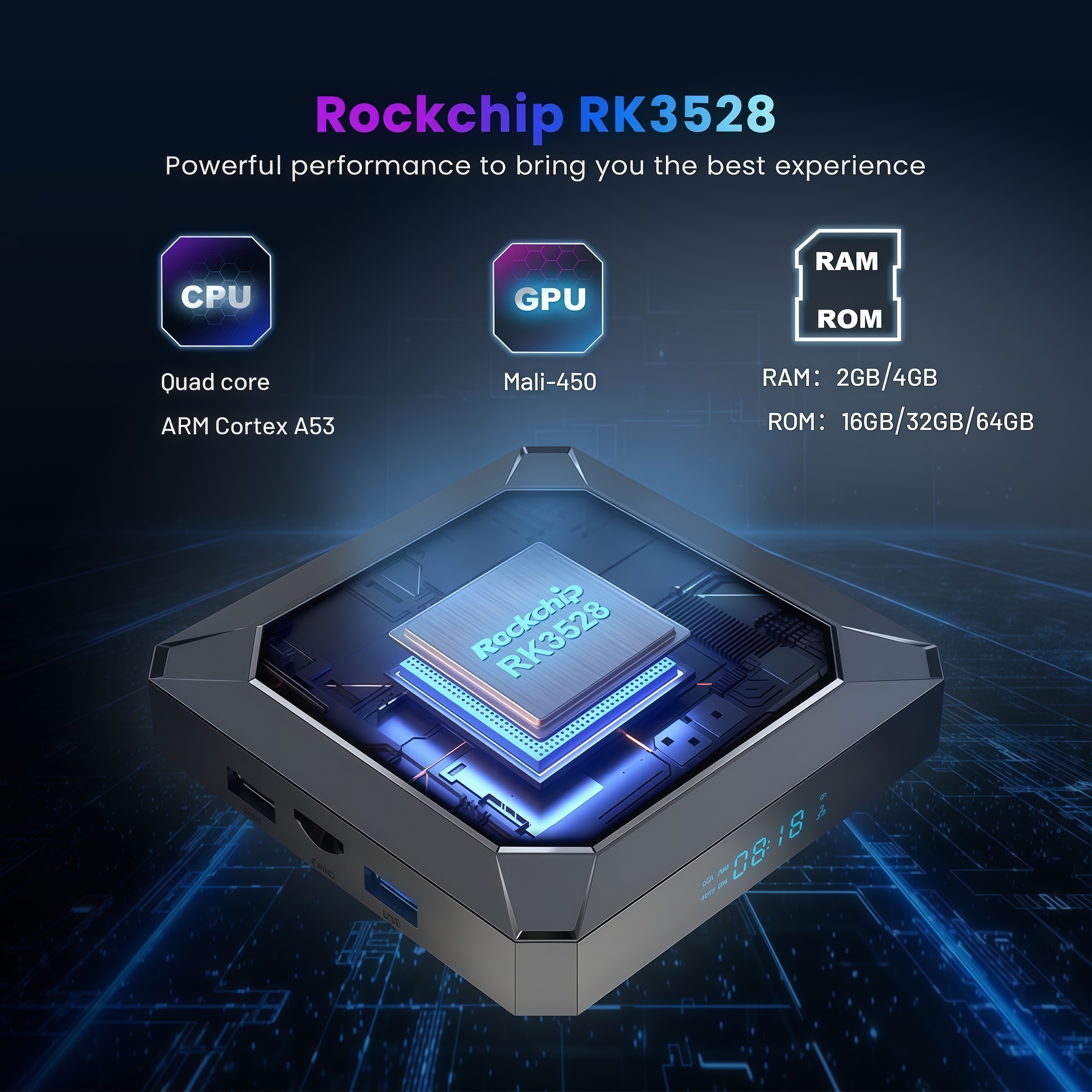 X98K Android 13 TV Box RK3528  - đánh giá và giá Home Cinema Quad