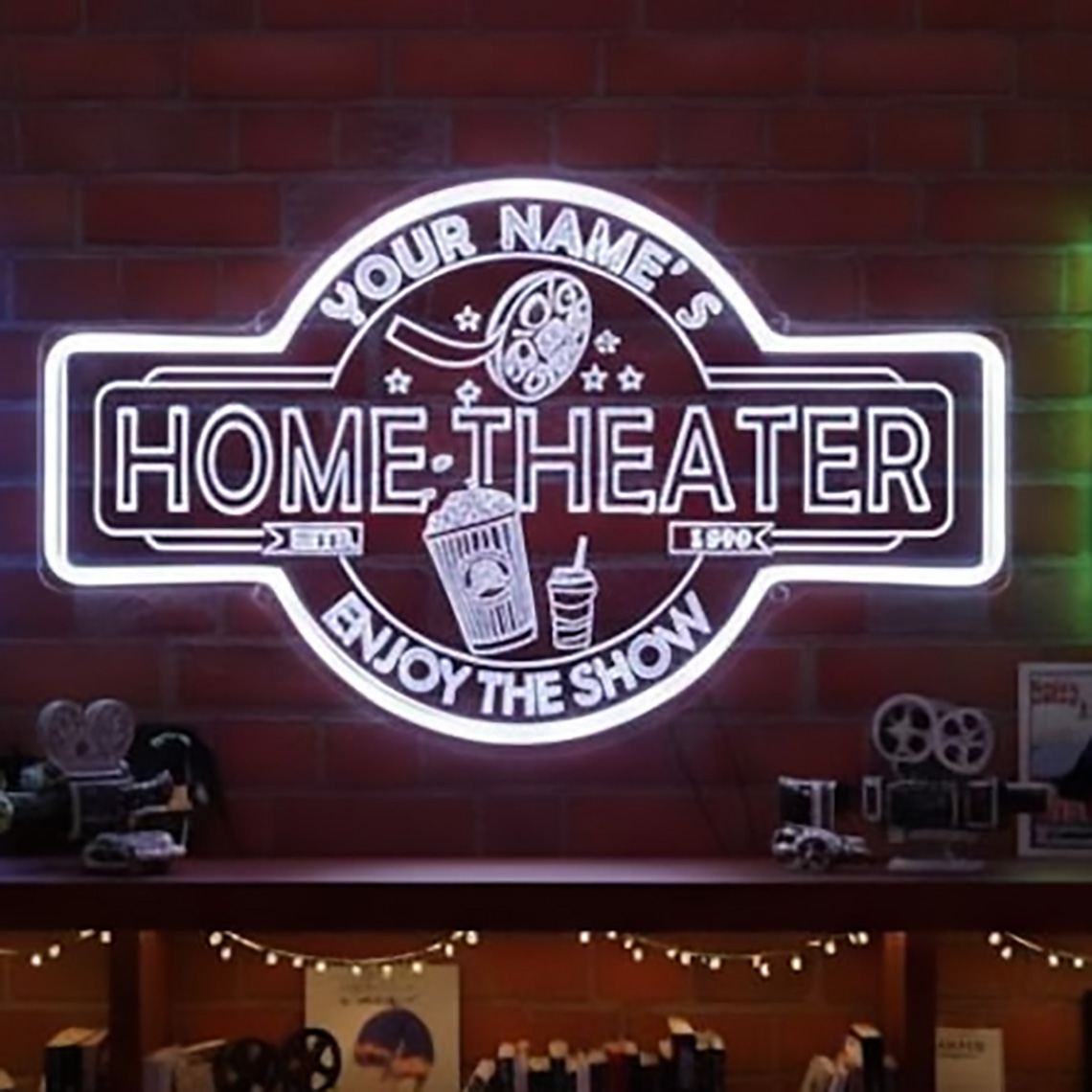 Custom Home Theater Neon Sign  - đánh giá và giá Home Cinema Wall
