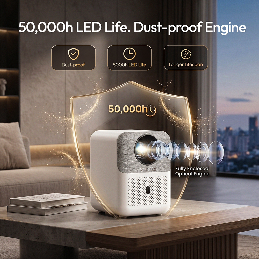 BYINTEK Full HD Mini Projector - đánh giá và giá Home Cinema Night