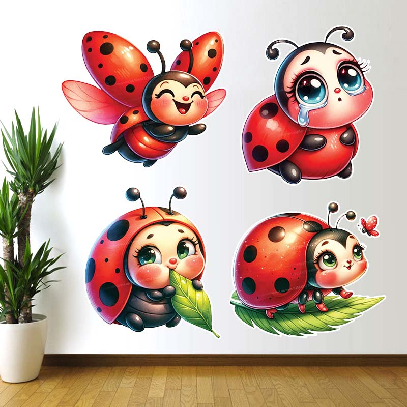 Cute Cartoon Ladybug Wall Stic - đánh giá và giá Home Cinema Wall