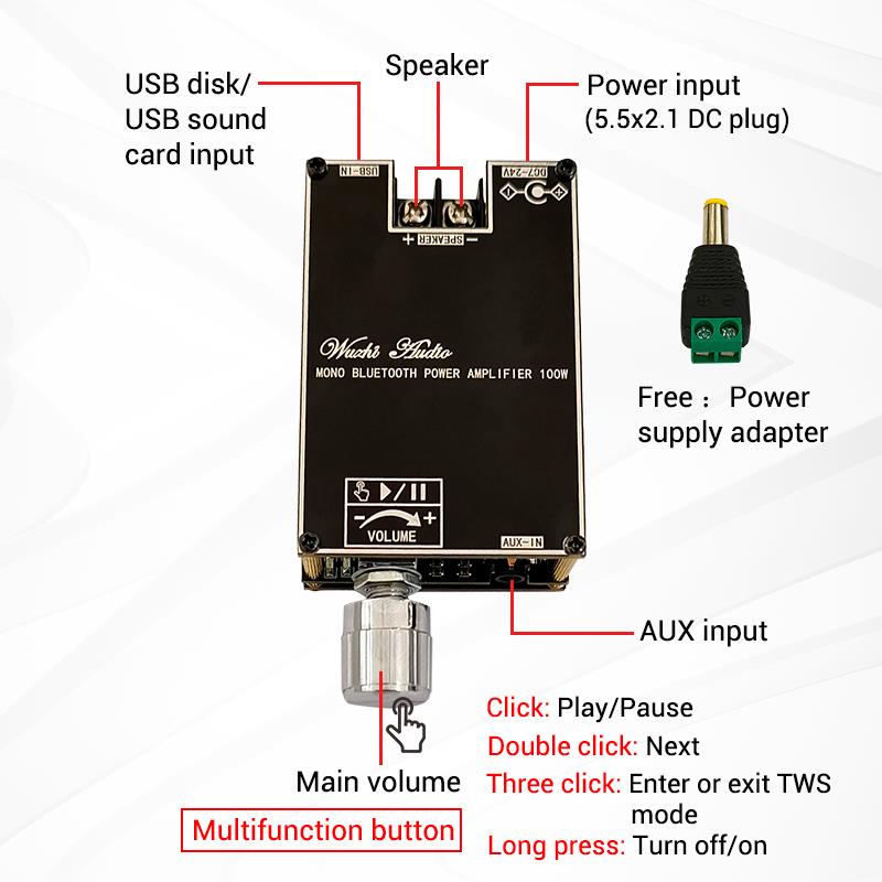 Bluetooth 5.1 TPA3116 D2 Mono  - đánh giá và giá Home Cinema Hall