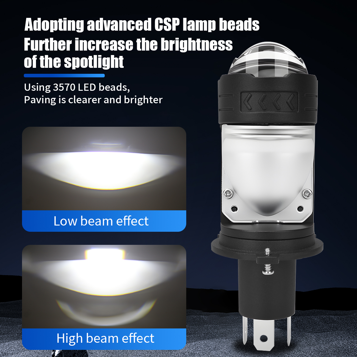 1/2pcs H4 LED Motorcycle Headl - đánh giá và giá Projector Lamp Replacement