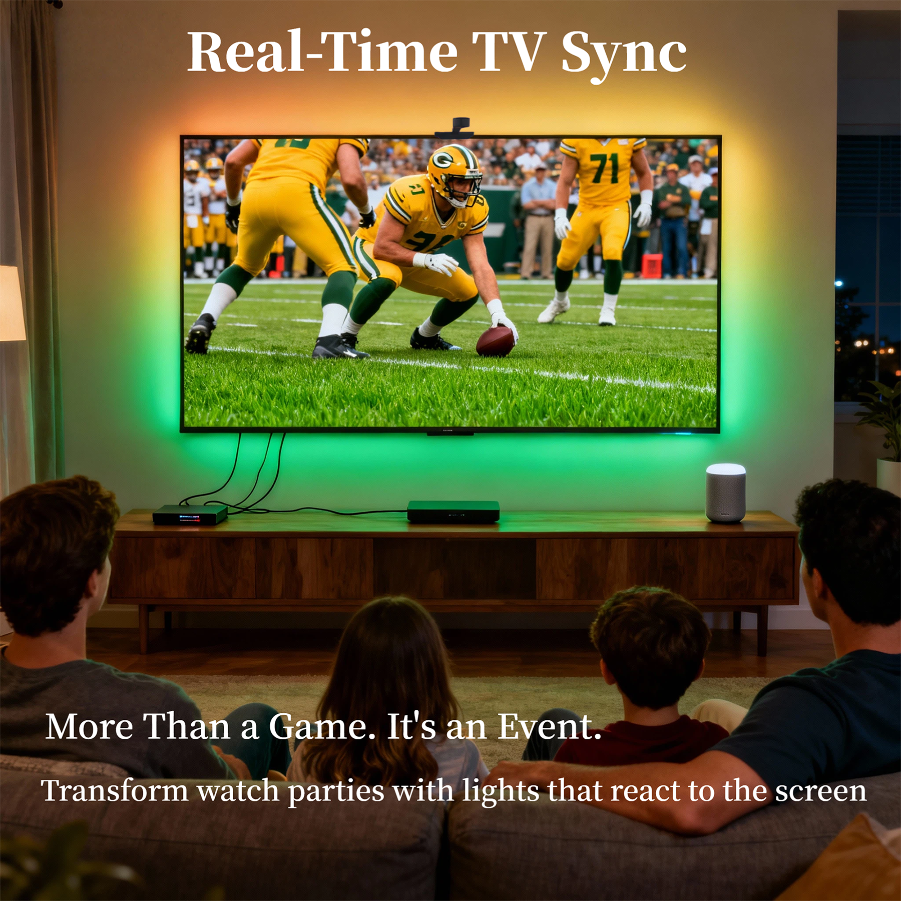 WACUAAO AI Sync LED TV Backlig - đánh giá và giá Home Cinema Hall