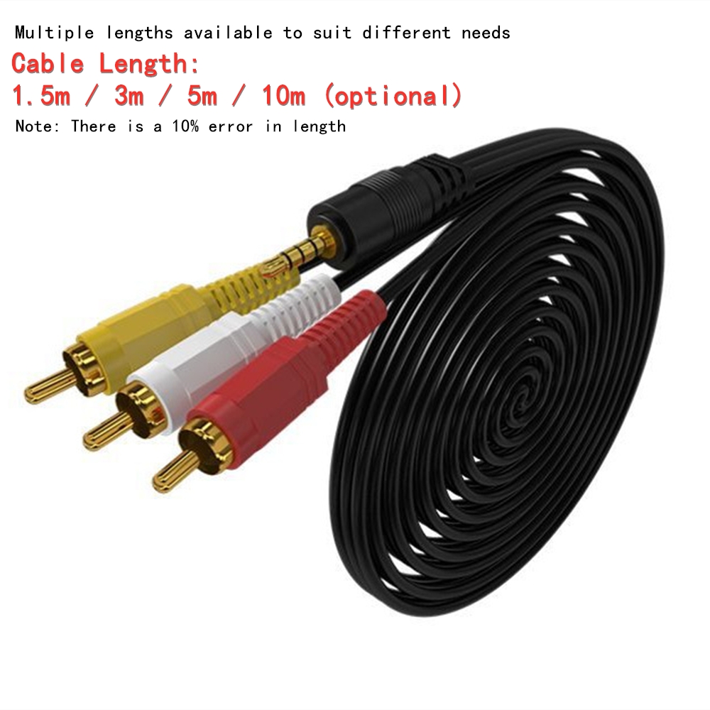 3.5mm to 3 RCA Audio Video Cab - đánh giá và giá Home Cinema Hall