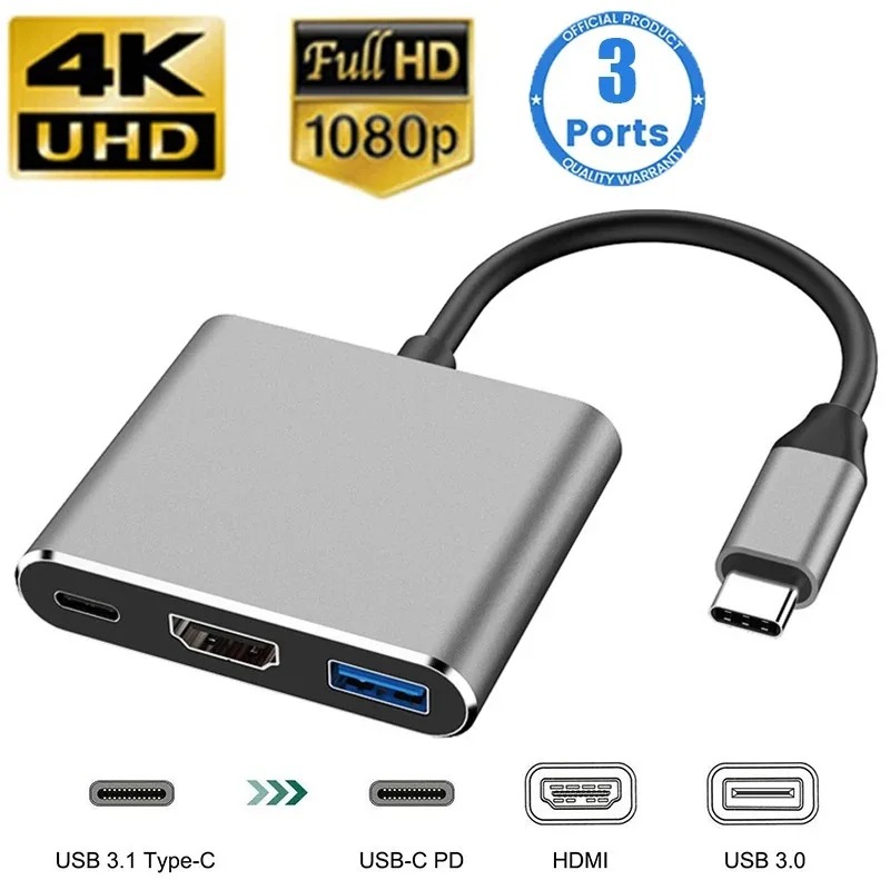 USB C HUB 3in1 Type C 3.0 to H - đánh giá và giá Home Cinema Usb