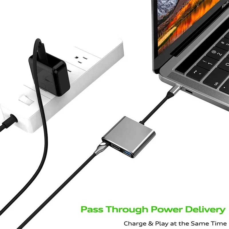 USB C HUB 3in1 Type C 3.0 to H - đánh giá và giá Home Cinema Usb