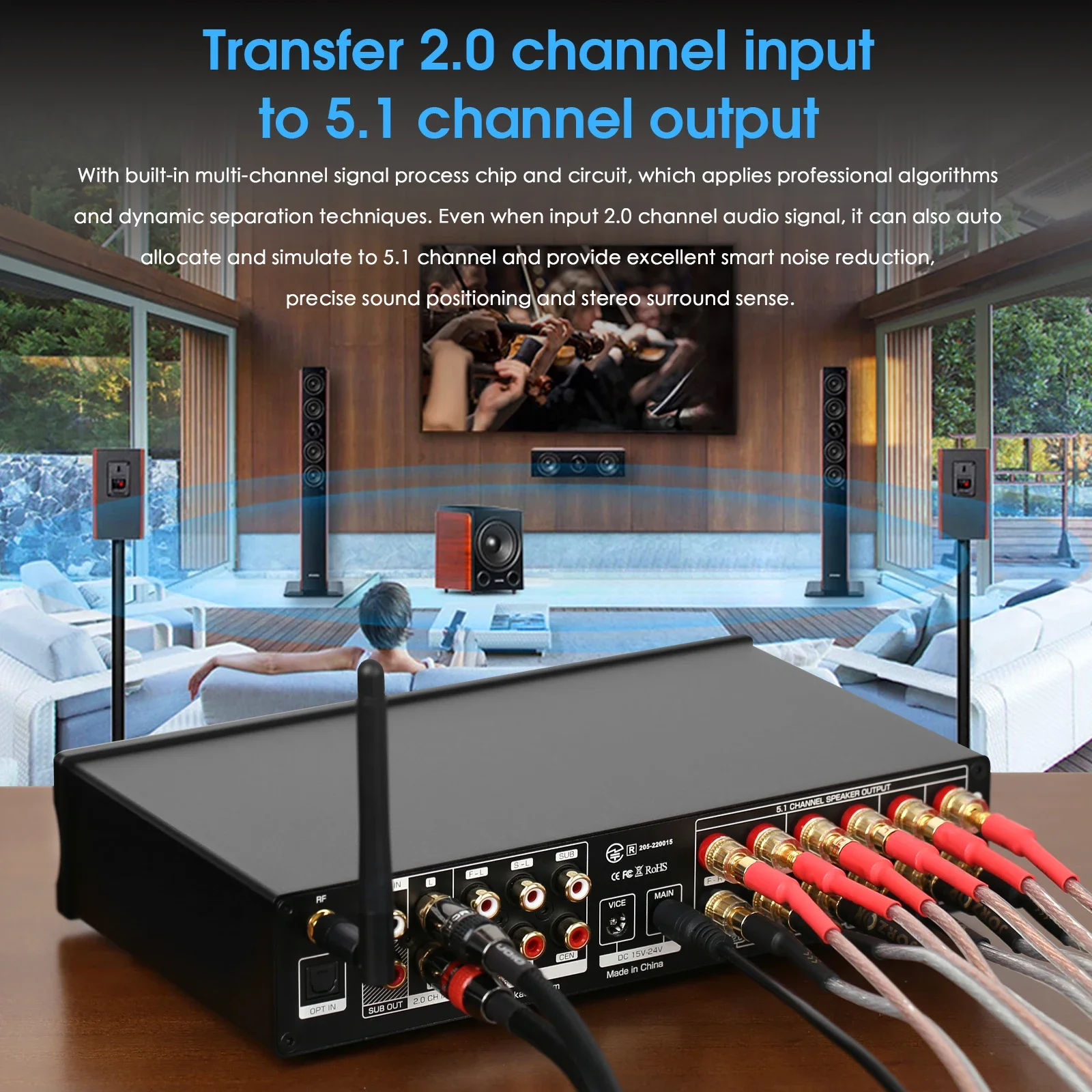 Douk Audio 5.1 Channel Digital - đánh giá và giá Home Cinema Receiver