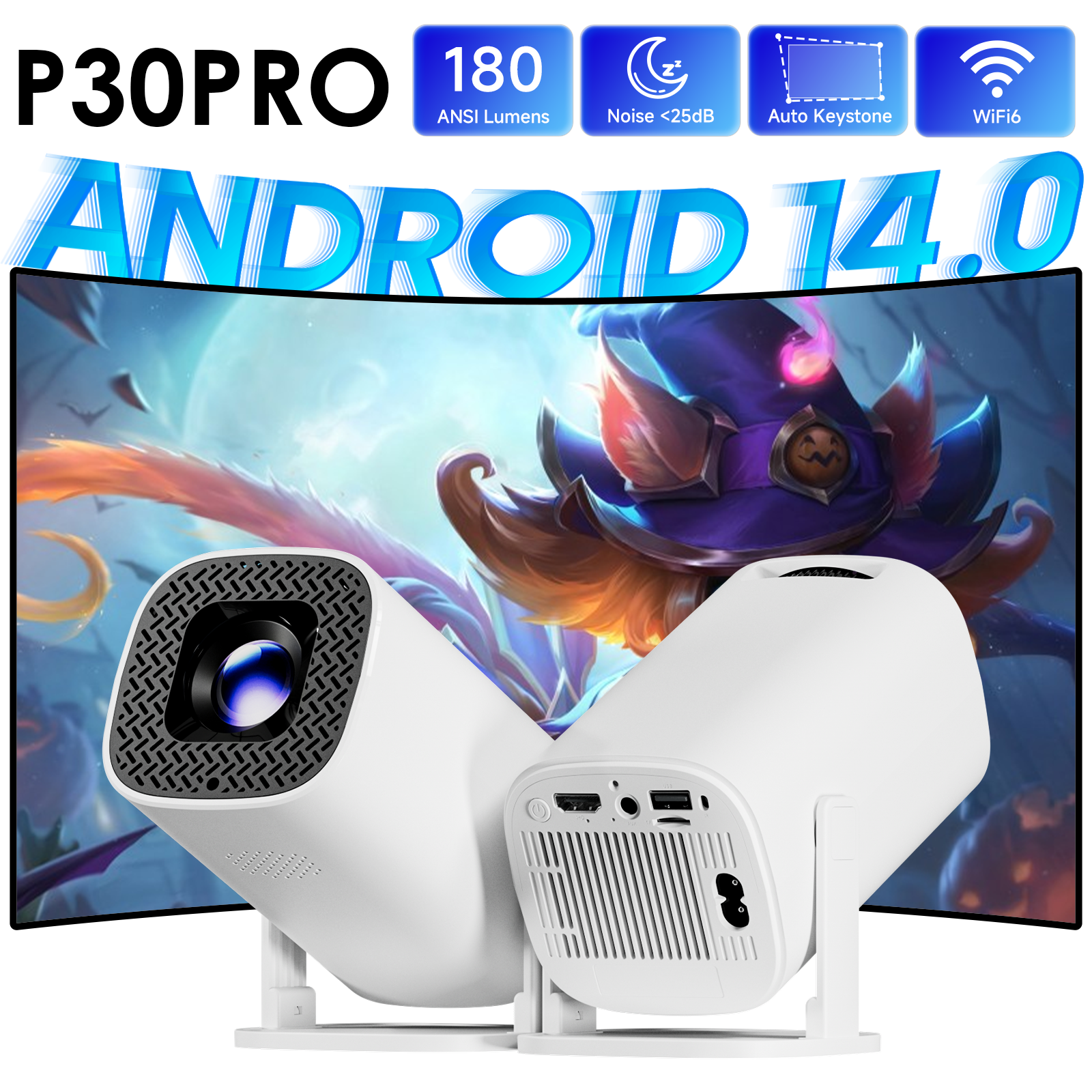P30 PRO Smart Mini Projector A - đánh giá và giá Home Cinema Focal