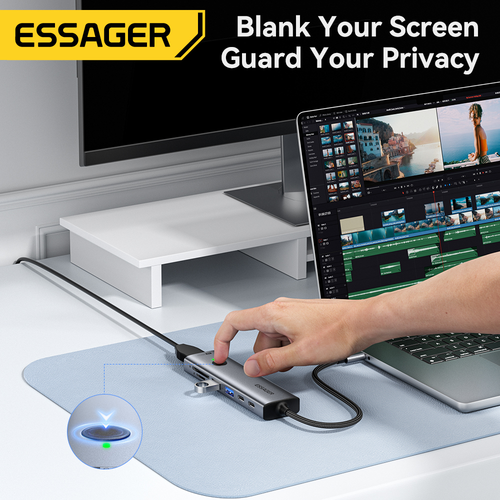 Essager USB C HUB 4K 7-in-1 Ty - đánh giá và giá Home Cinema Usb