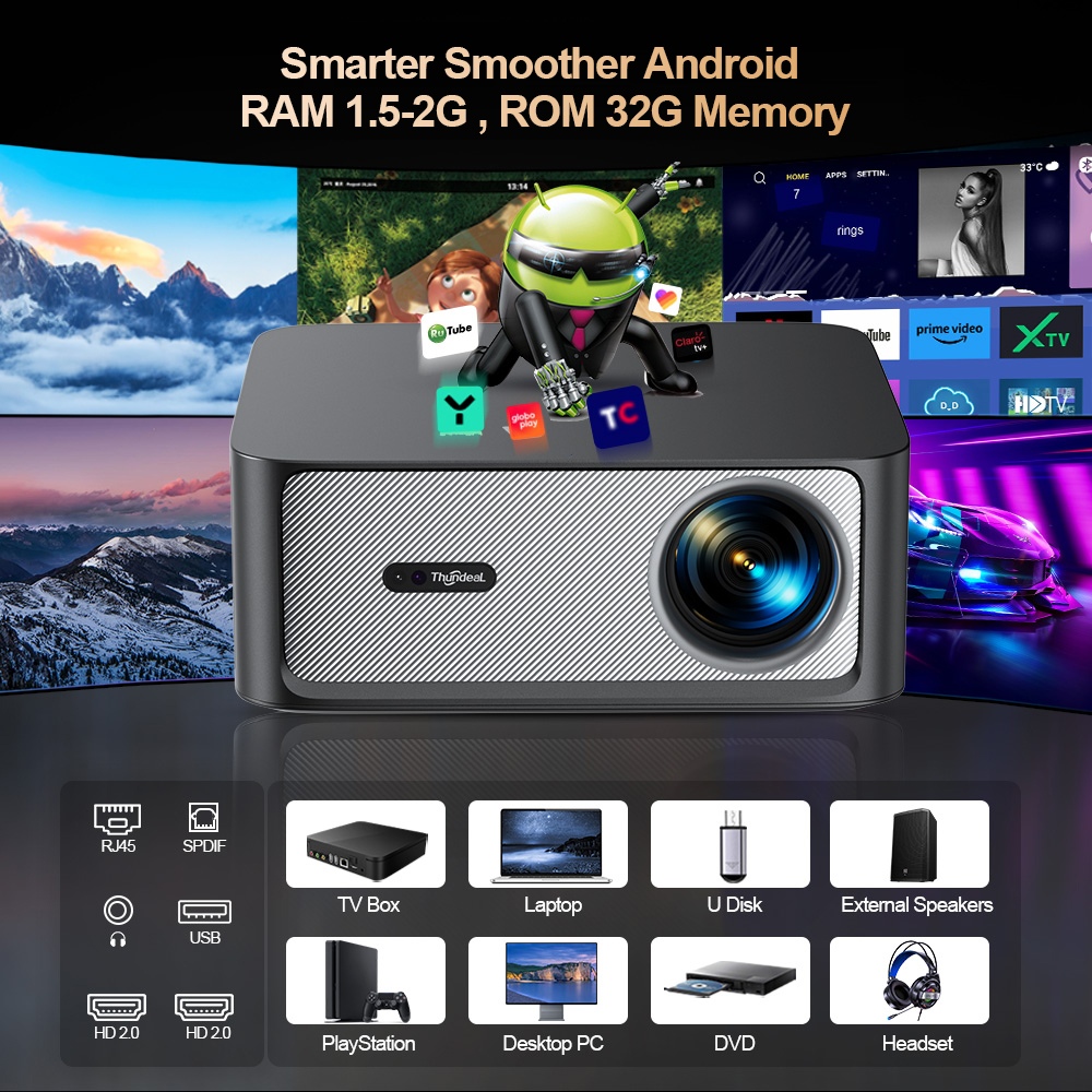 ThundeaL 1080P TD98 WiFi Máy C - đánh giá và giá Home Cinema Night