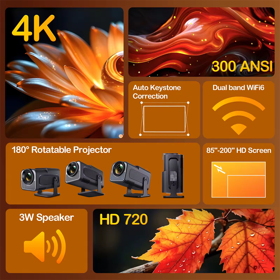 KaiAqua HY320 Projector 720P F - đánh giá và giá Home Cinema Projector Xiaomi
