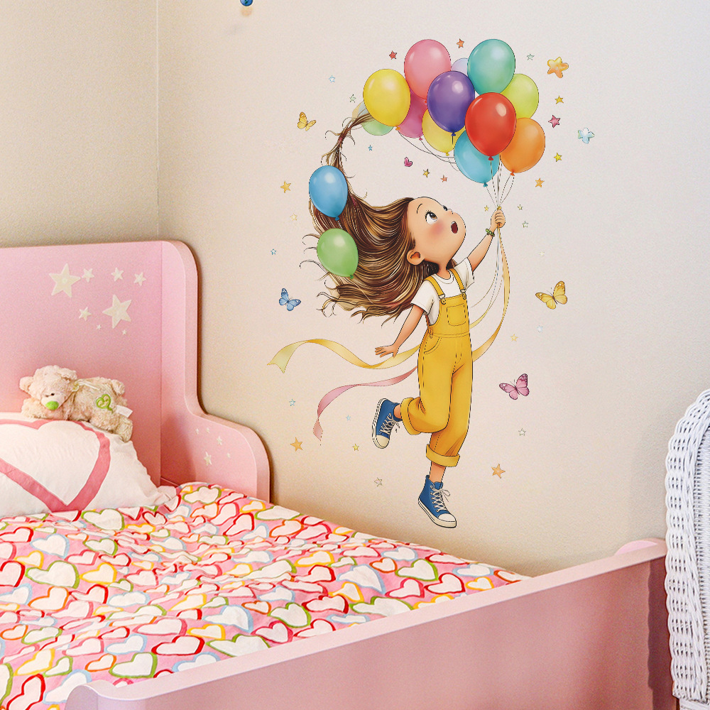 Cartoon Little Girl Balloon Bu - đánh giá và giá Home Cinema Wall