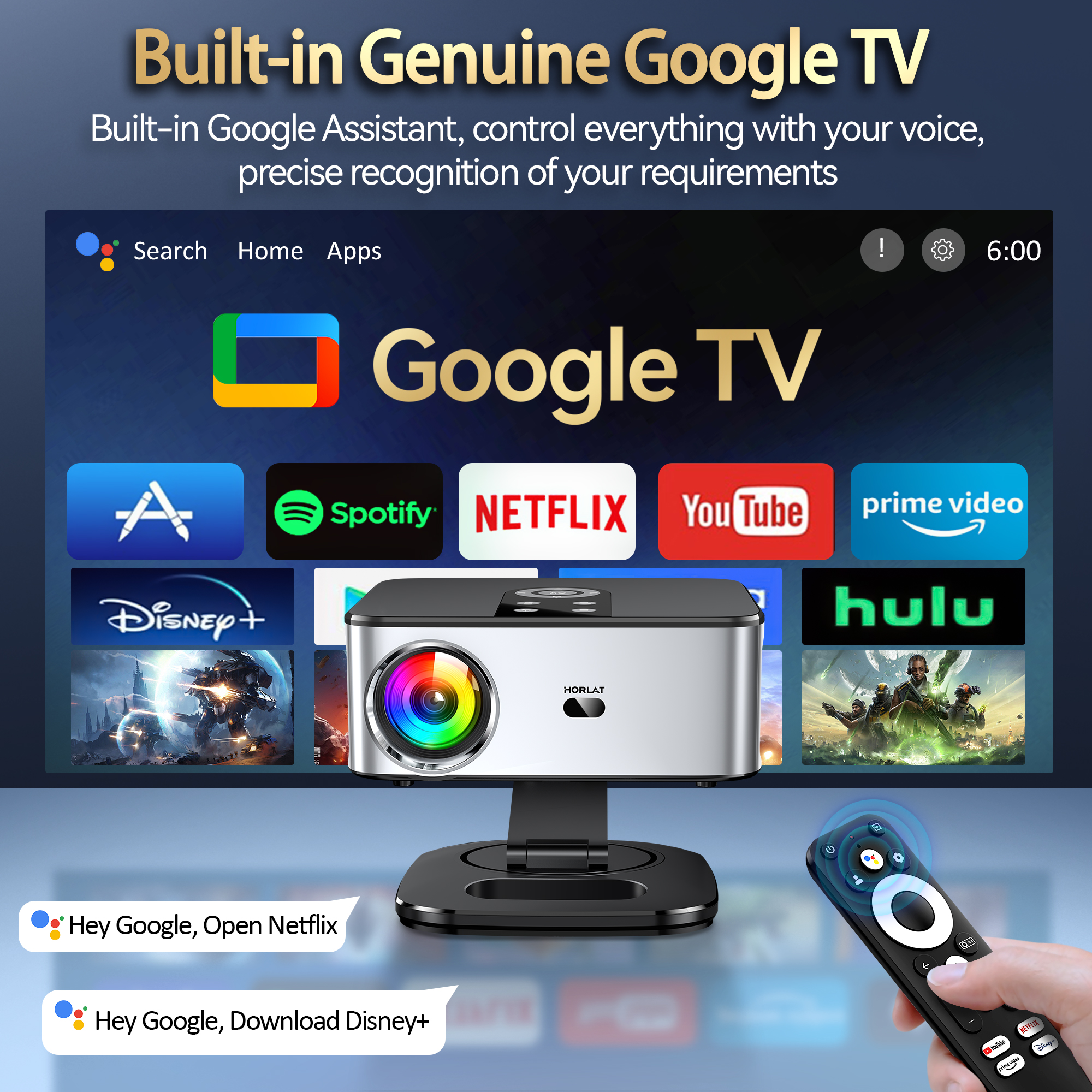 HORLAT Official Google TV Proj - đánh giá và giá Home Cinema Focal
