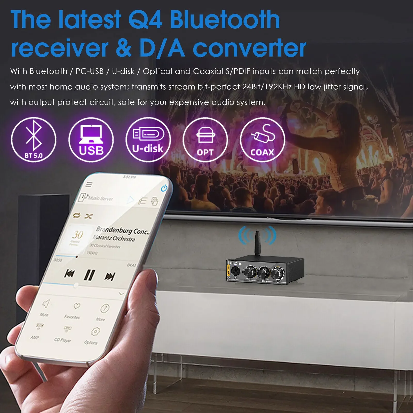 Nobsound Q4 Mini Ddigital to A - đánh giá và giá Home Cinema Receiver
