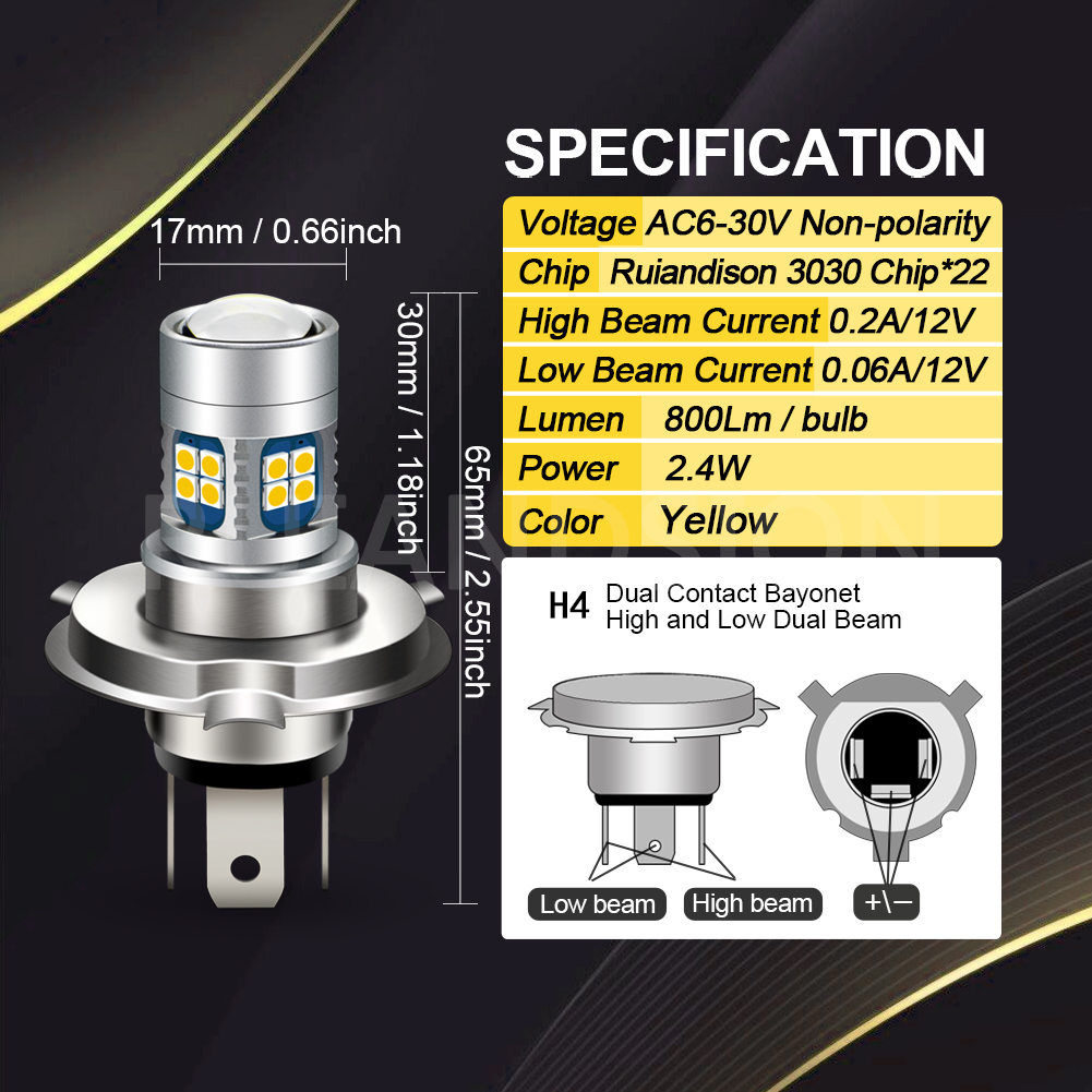 RUIANDSION 1PC Projector H4 P4 - đánh giá và giá Projector Lamp Replacement