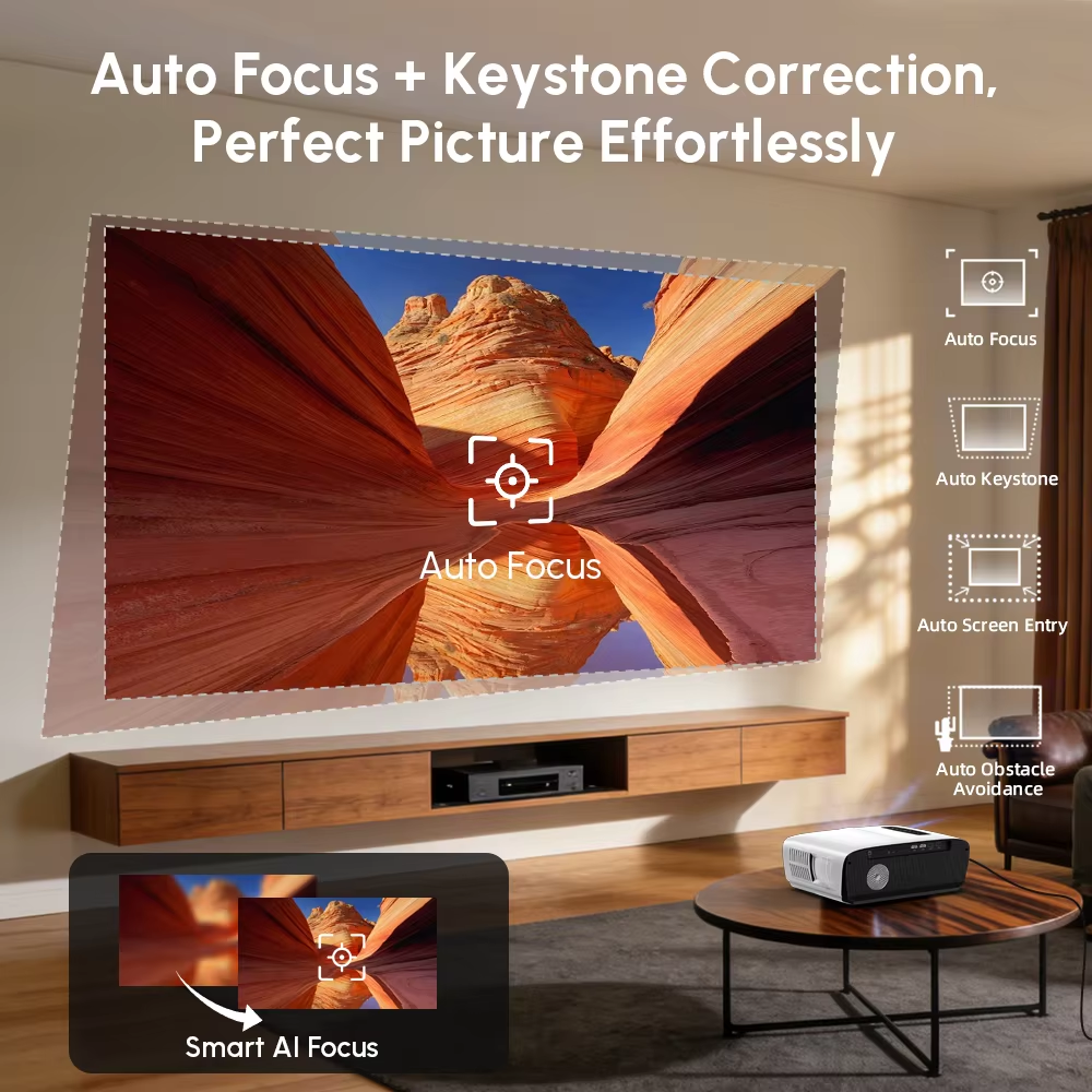 New 4k Projector Auto Focus Da - đánh giá và giá Home Cinema Night